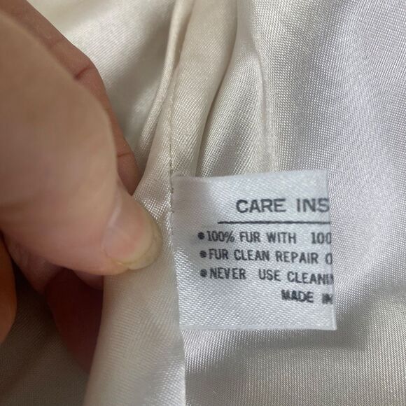 Kamal Quaility Furs natural Blond cream M short jacket zip - Picture 10 of 13